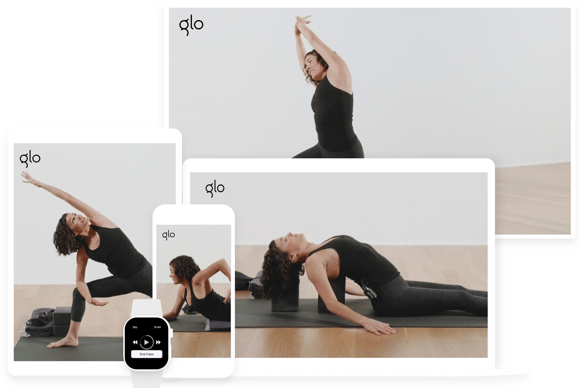 Expert-led yoga, meditation,<br>Pilates, & fitness<br>classes on any<br>device